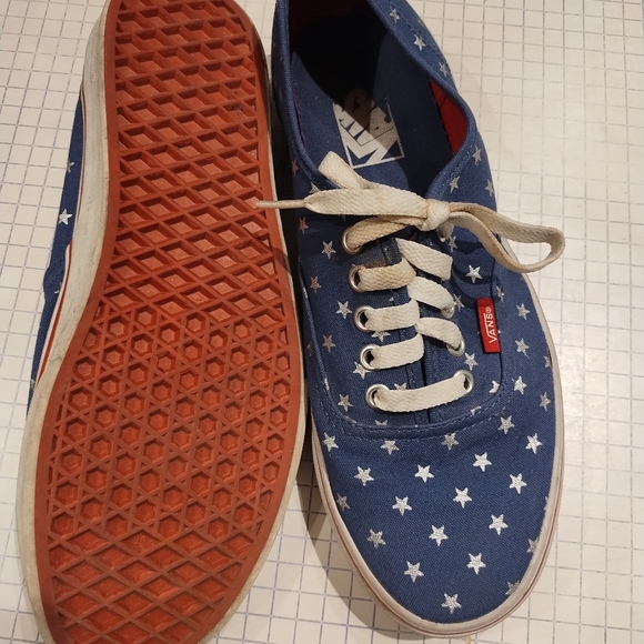Vans Women's Size 10 Men's Size 8.5 Blue Stars Era Classic Studded Unisex July - Picture 2 of 3